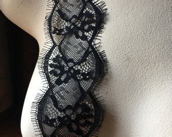 BLACK Leavers Chantilly Lace Eyelash Lace For Lingerie Garments Costumes CH 5 Etsy