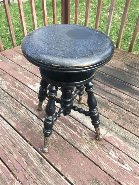 Charles Parker Co Adjustable Piano Stool Antique Piano Stool Etsy