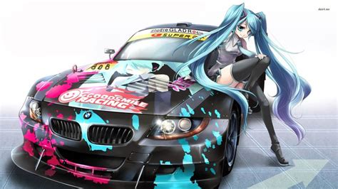 Hatsune Miku Hd Wallpaper Car And Girl Wallpaper Car Wallpapers Car