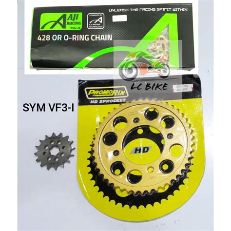 SYM VF3I VF3 185 428 HARDEN SPROCKET SET SPOKET HEAVY DUTY GOLD WITH