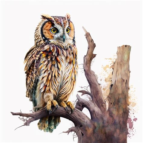 Premium Photo | Simple cute owl drawing