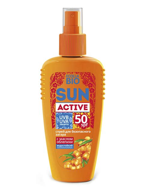 Sun Active Спрей для безопасного загара SPF 50, 120 мл — купить в ...