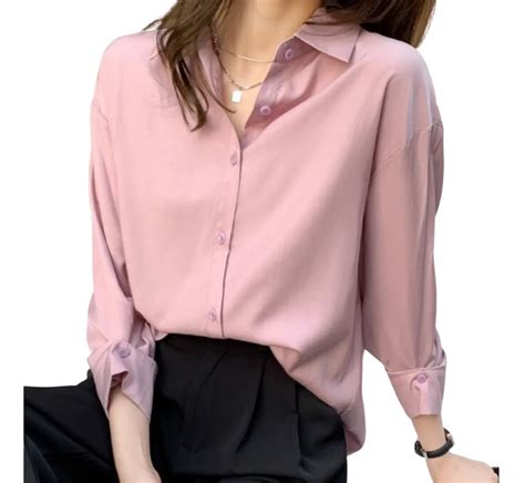 Camisa Social Feminina Manga Longa 100 Viscose R 42 75 Casual