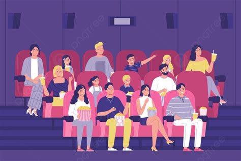 O Público Sentado Em Uma Sala De Cinema E Assistindo A Um Filme