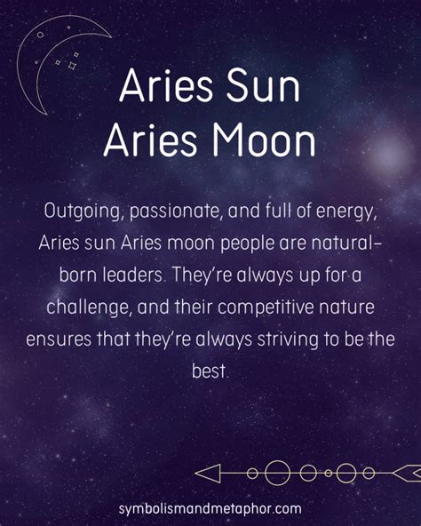 aries sun aries moon personality traits