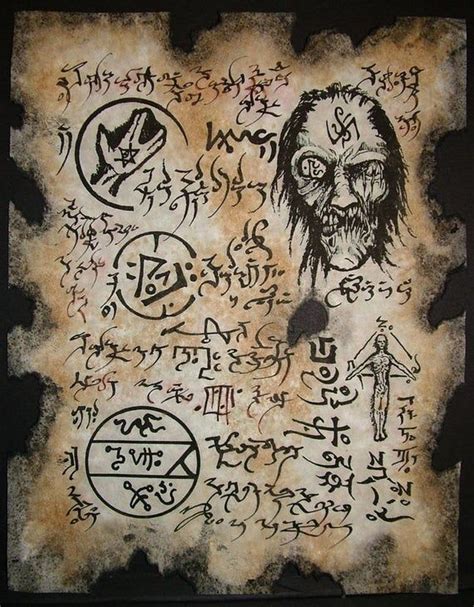 Cthulhu Necromancer Necronomicon Scrolls Occult Zombie Horror Etsy