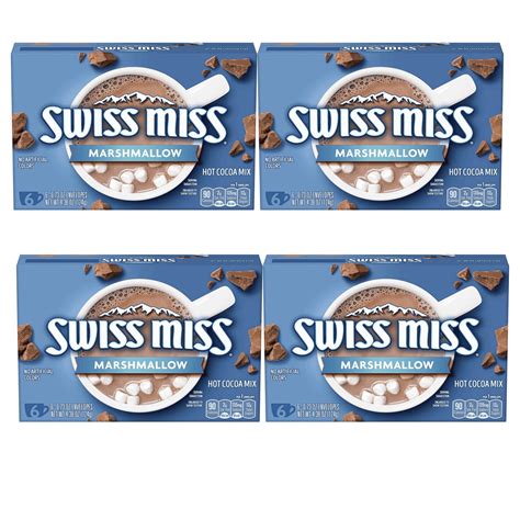 Swiss Miss Hot Cocoa Mix With Marshmallow Made With Real Cocoa Non Fat Milk Chocolatey Taste