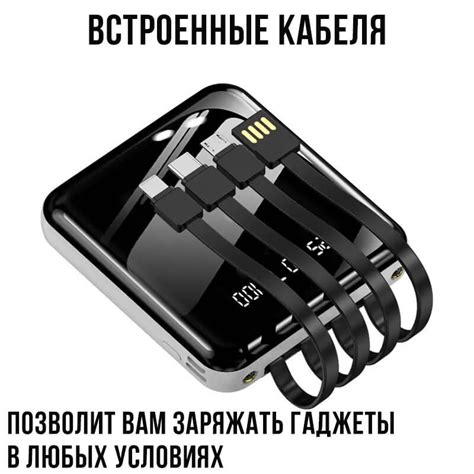 Power Bank 20000 mAh со встроенными шнурами - Купить в интернет ...