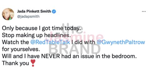 Jada Pinkett Smith Clarifies Remarks About Her Will Smith S Sex Life We Ve NEVER Had An Issue