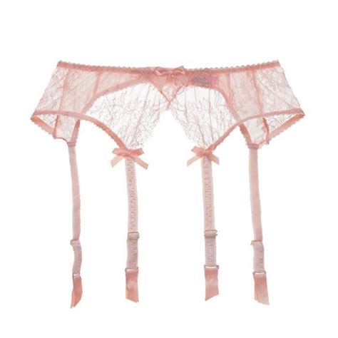Rose L Porte Jarretelles En Dentelle Rose Pour Dames Sexy Lingerie String Bas De Mariage