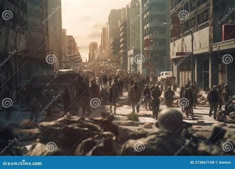 Big Crowded Dystopian Urban Apartment Building Royalty Free Stock Image