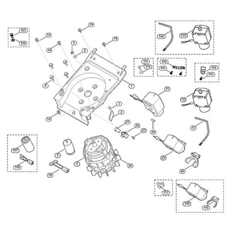 Motor, Switch Assembly for Stihl/ Viking GE 105 Electric Shredders | L ...