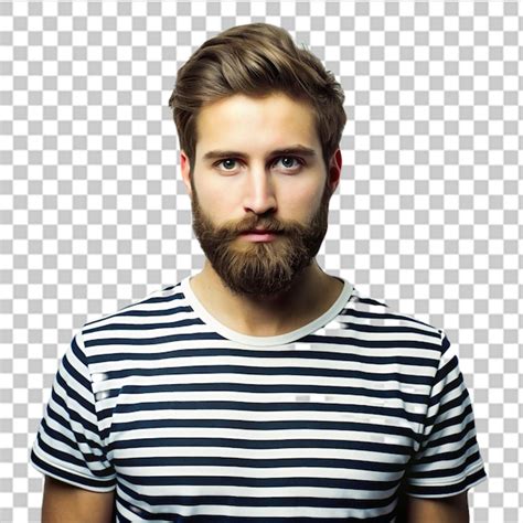 Premium Psd Young Crazy Bearded Man