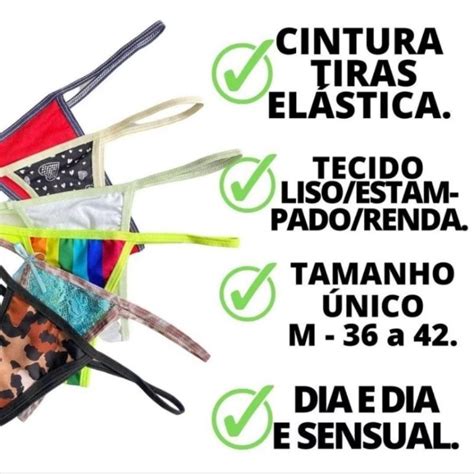 Kit 5 Calcinhas Tirinha Fio Dental Sex Shopee Brasil