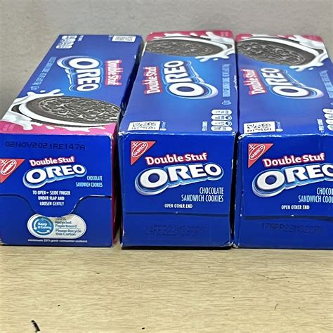 Oreo Double Stuf Chocolate Sandwich Cookies 56 Oz 4 Boxes Exp March