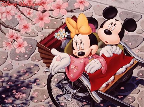 Romantic Mickey And Minnie Mouse 1024x768 Wallpaper