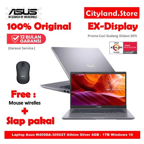 Jual Laptop Asus M409da 30502t Athlon Silver 3050u 4gb 1tb Windows 10 Home Shopee Indonesia