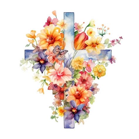 page   flower cross water color pictures