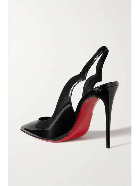 CHRISTIAN LOUBOUTIN Hot Chick Sling 100 Patent Leather Slingback Pumps NET A PORTER