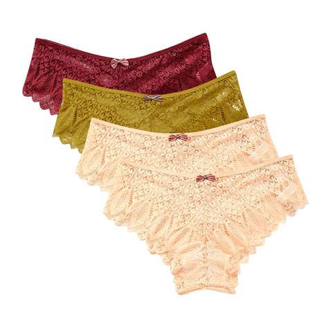 Kmdttou Women S Underwear Cotton Sexy Lace High Cut Panties Comfort Bikini Panty Stretch