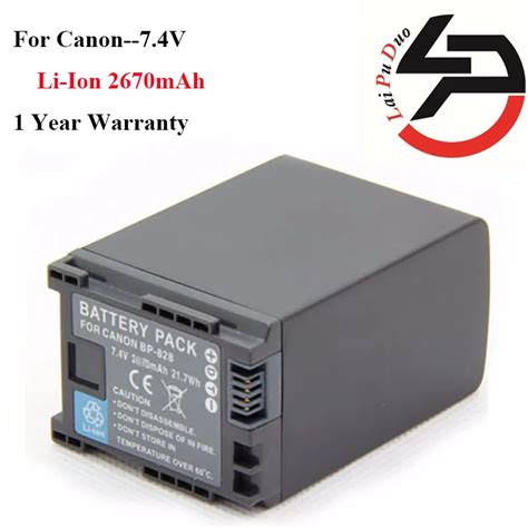 2670mah Brand New Replacement Camera Battery For Canon BP 828 BP 820 ...