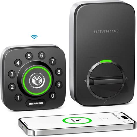 Ultraloq Smart Lock U Bolt Pro Wifi With Built In Wifi 8 In 1 Keyless Entry Door Lock With Door