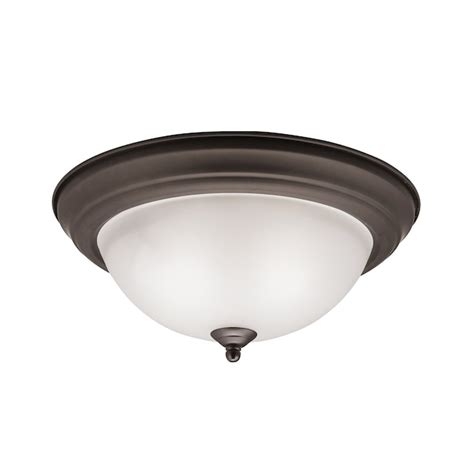 Kichler 2-Light Bronze Flush Mount Light in the Flush Mount Lighting ...