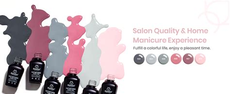 Amazon Beetles Gel Nail Polish Kit With Uv Light Colors Nude Gray Pink Gel Polish