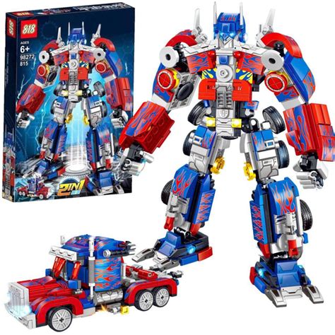 Конструктор Робот трансформер Оптимус Прайм Vs Машина, набор 2 в 1 (815 ...