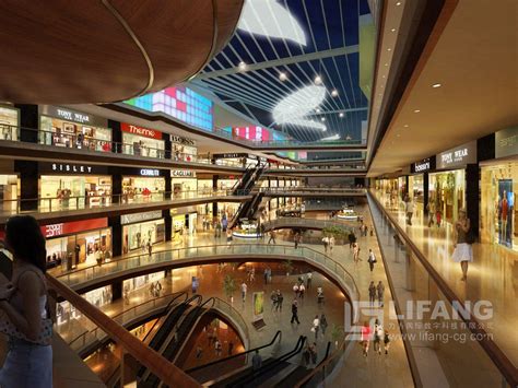 retailshopping mall commercial renderings  lifang behance