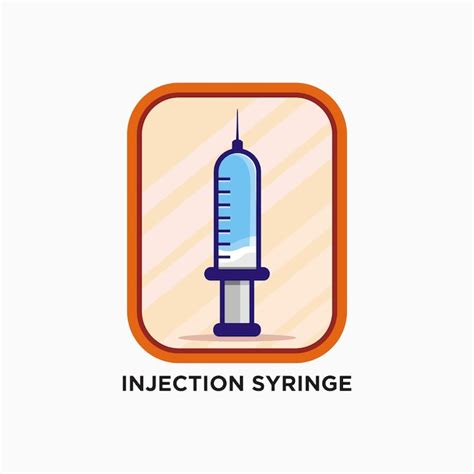 Вектор и иллюстрация дизайна значка шприца для инъекций | Премиум векторы