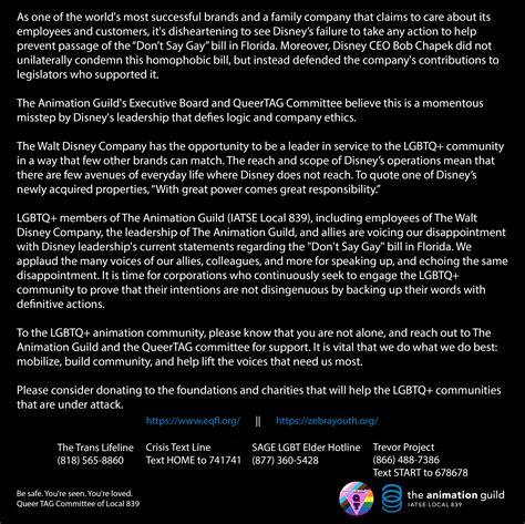 Animation Guild Condemns Disney Response To Florida Don T Say Gay Bill