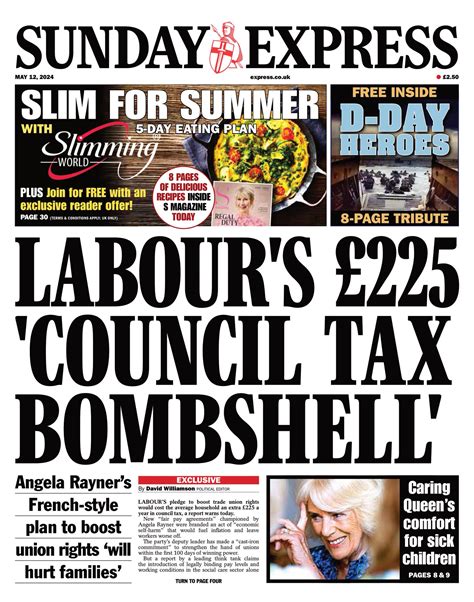Sunday Express Front Page 12th of May 2024 - Tomorrow's Papers Today!