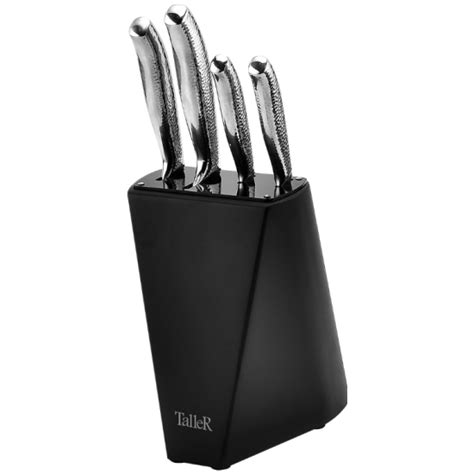 Набор ножей 4 шт TalleR Блэксмит TR-22087 на подставке — купить по ...