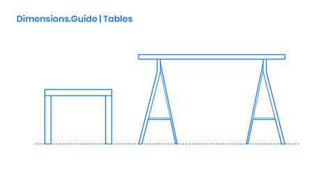 tables dimensions drawings dimensionscom