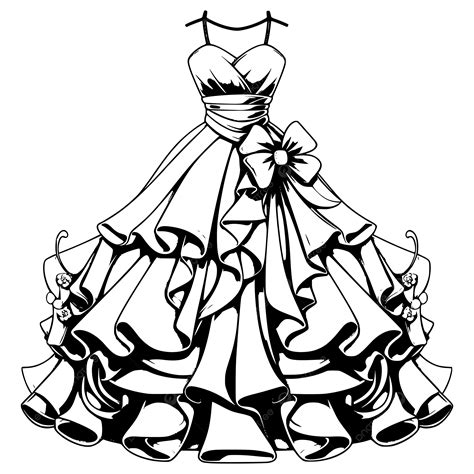dresses coloring pages 7