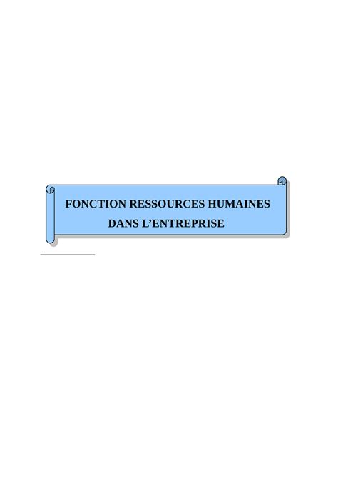 Les Fonction Rh Ressources Humaines Fonction Ressources Humaines