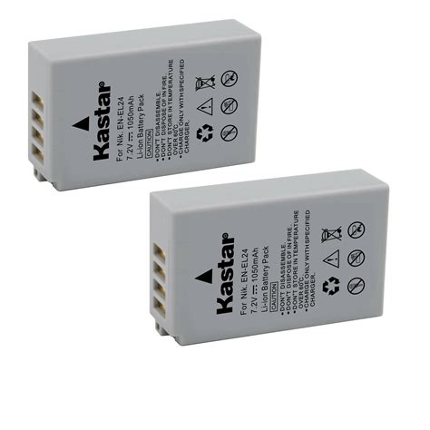 Kastar 2-Pack EN-EL24 Battery Replacement for Nikon EN-EL24 ENEL24 EN