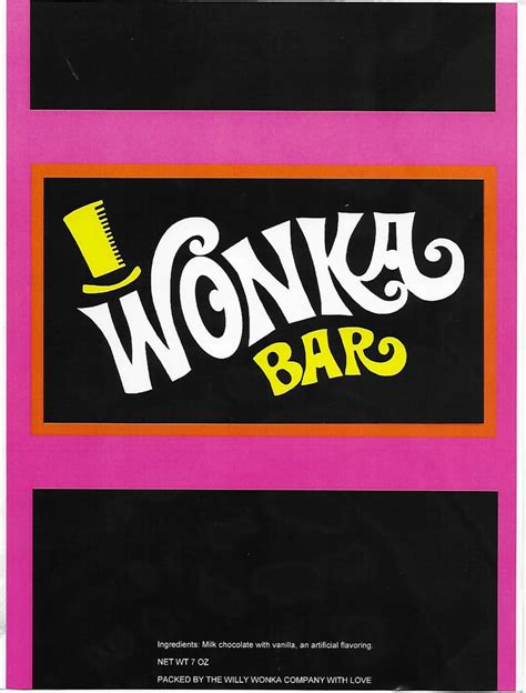 1971 Wonka Bar Wrapper Printable by BerryViolet on DeviantArt