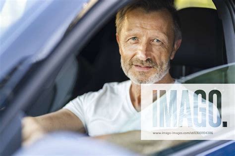 Mature Man Sitting In Car Model Released Symbolfoto