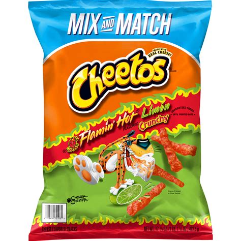 Cheetos Crunchy Flamin Hot Limon Flavored Cheese Flavored Snacks SmartLabel