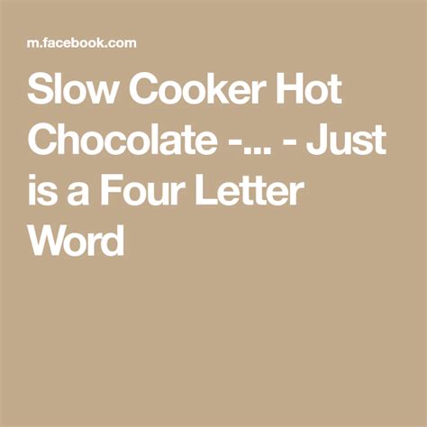 Slow Cooker Hot Chocolate Recipe