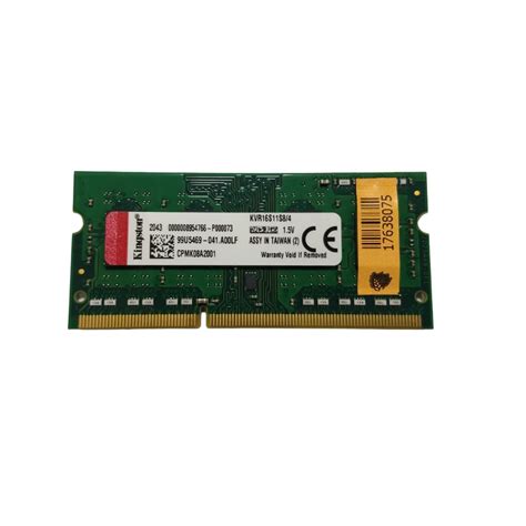 MEMÓRIA NOTEBOOK 4GB KINGSTON DDR3