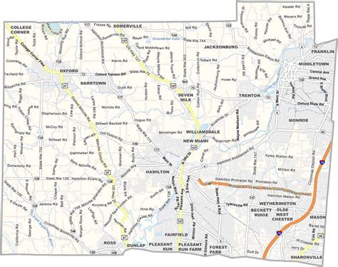 Butler County Map, Ohio - US County Maps