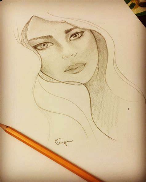 Girl face / pencil draw | Face pencil drawing, Pencil drawings, Female ...