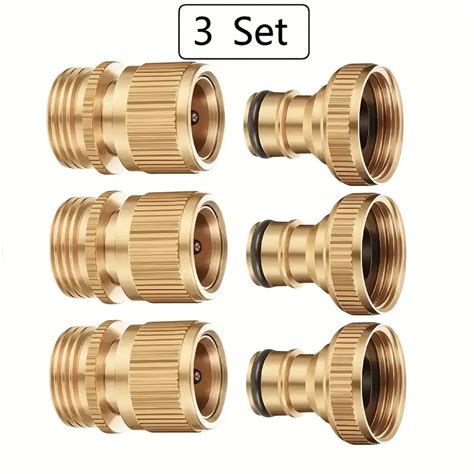 Garden Hose Quick Connector Solid Brass Quick Connector Temu