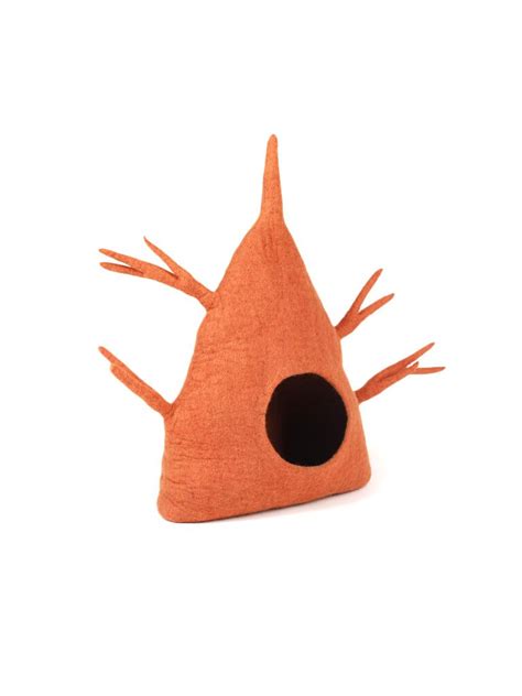 Brown Tree Design Cat Cave Woollyfelt