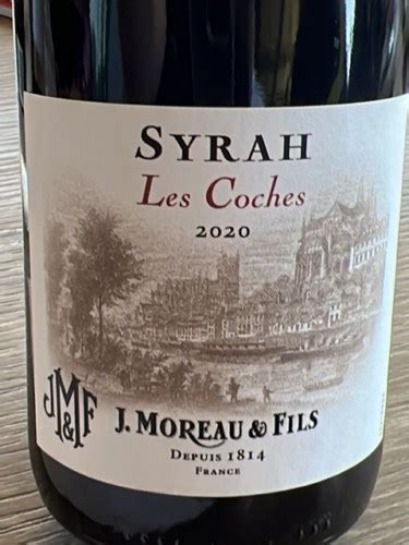 J Moreau Fils Les Coches Syrah Vivino US