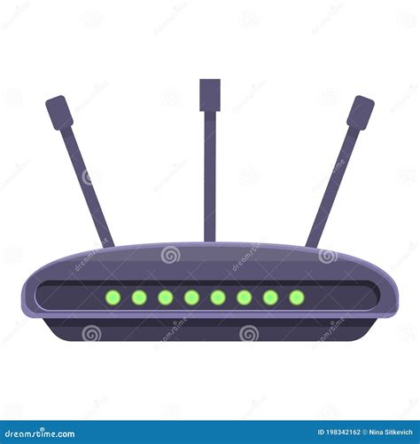 Wifi Modem Connection Icon Cartoon Style Stock Vector Illustration