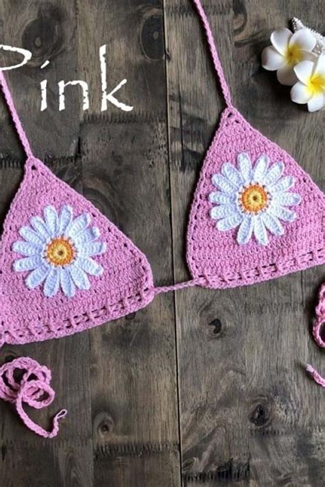 New Arrival Handmade Crochet Flower Micro Bikini G Thong String Beach Micro Swimwear Sexy